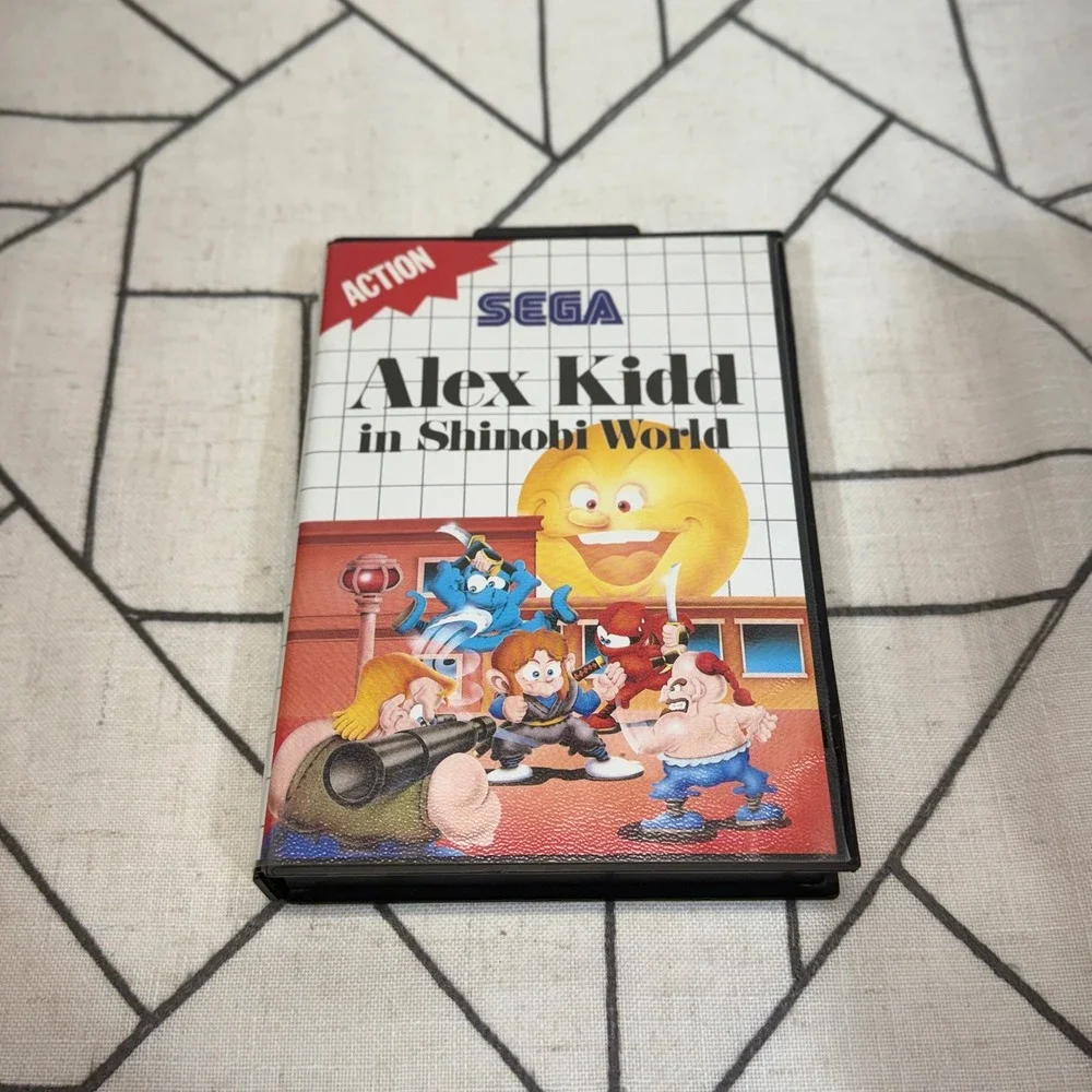Sega Alex Kidd in Shinobi World Master System Game Black CIB Tested